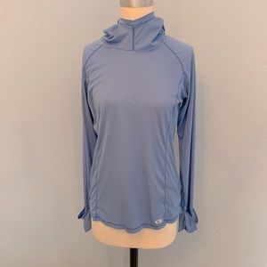 Outdoor Research quick dry lightweight pullover hoodie with high neck